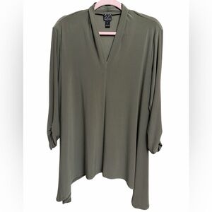 CLARA SUNWOO Olive V-Neck Tunic